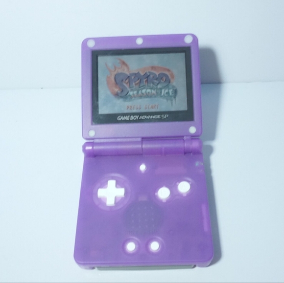 Clear Semi Transparent Purple Nintendo Game Boy Advance SP AGS-001 GBA SP System - Picture 2 of 9